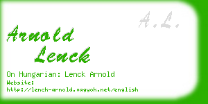 arnold lenck business card